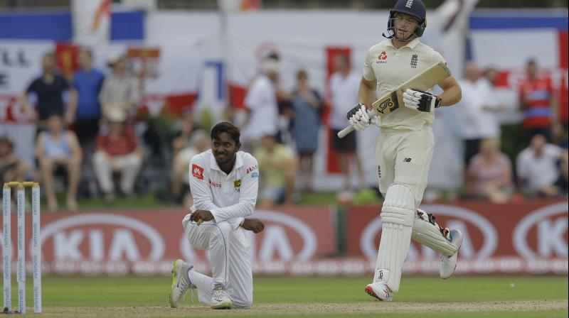 Dananjaya, 25, took two wickets giving away 184 runs in the match that concluded in four days at Galle on Friday. (Photo: AP) Dananjaya, 25, took two wickets giving away 184 runs in the match that concluded in four days at Galle on Friday. (Photo: AP)