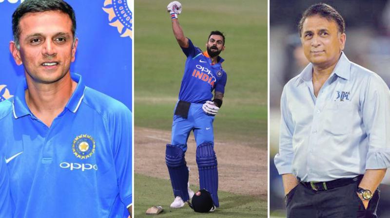 Rahul Dravid , Virat Kohli and Sunil Gavaskar have been recomended for the highest honour in sports. (Photo: PTI / AFP) Rahul Dravid , Virat Kohli and Sunil Gavaskar have been recomended for the highest honour in sports. (Photo: PTI / AFP)