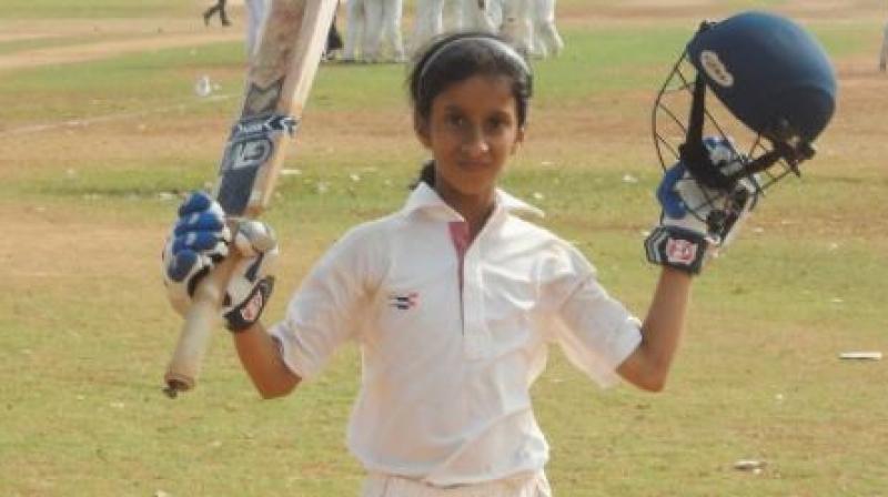 The versatile girl, who made the transition from plastic to the hard red ball soon after her fourth birthday, also has the distinction of having represented Mumbai at the U-17 level in hockey. (Photo: Instagram) The versatile girl, who made the transition from plastic to the hard red ball soon after her fourth birthday, also has the distinction of having represented Mumbai at the U-17 level in hockey. (Photo: Instagram)
