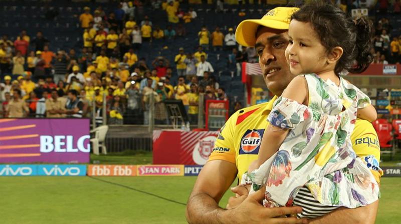 Dhoni took to Instagram to share an emotional moment where he could be seen walking back to the dressing room in Pune for one last time with his daughter Ziva. (Photo: BCCI) Dhoni took to Instagram to share an emotional moment where he could be seen walking back to the dressing room in Pune for one last time with his daughter Ziva. (Photo: BCCI)