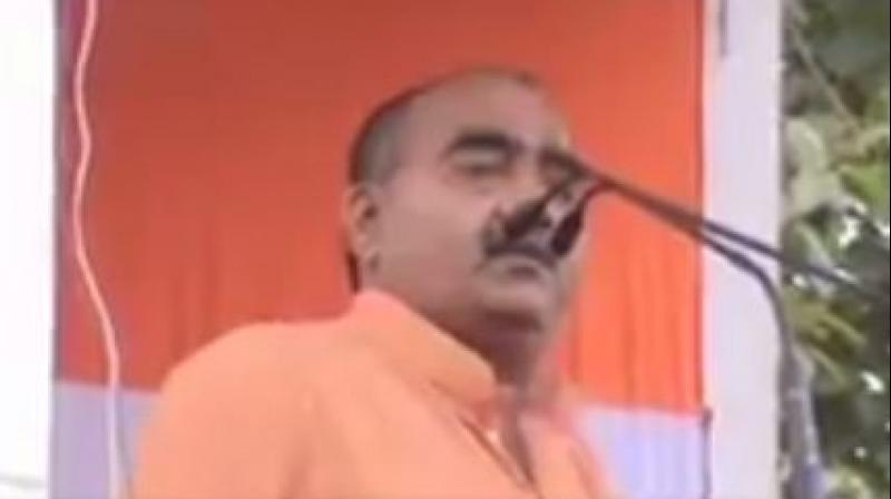 Congress committee (rural) chief Dilip Mishra. (Photo: Twitter | @TajinderBagga) Congress committee (rural) chief Dilip Mishra. (Photo: Twitter | @TajinderBagga)