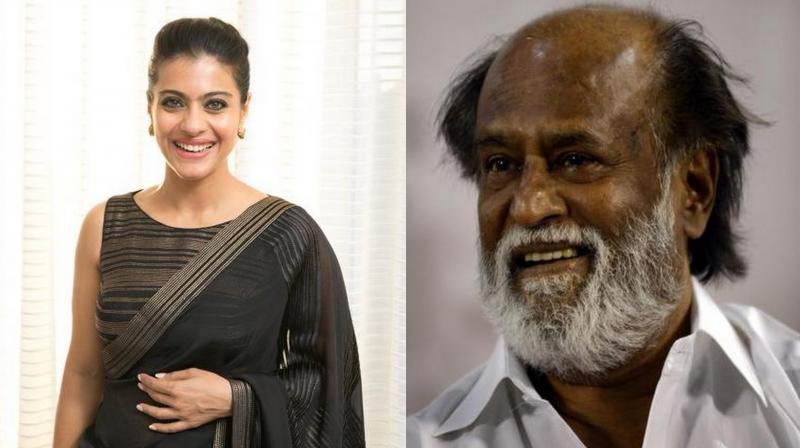 Kajol and Rajinikanth. Kajol and Rajinikanth.