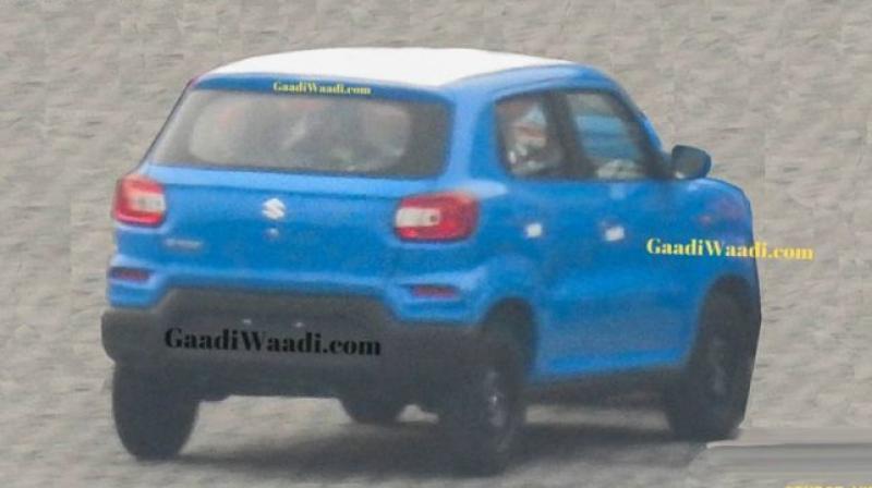 The Maruti Suzuki S-Presso rear end has spied in two variant levels and exterior colours. The Maruti Suzuki S-Presso rear end has spied in two variant levels and exterior colours.