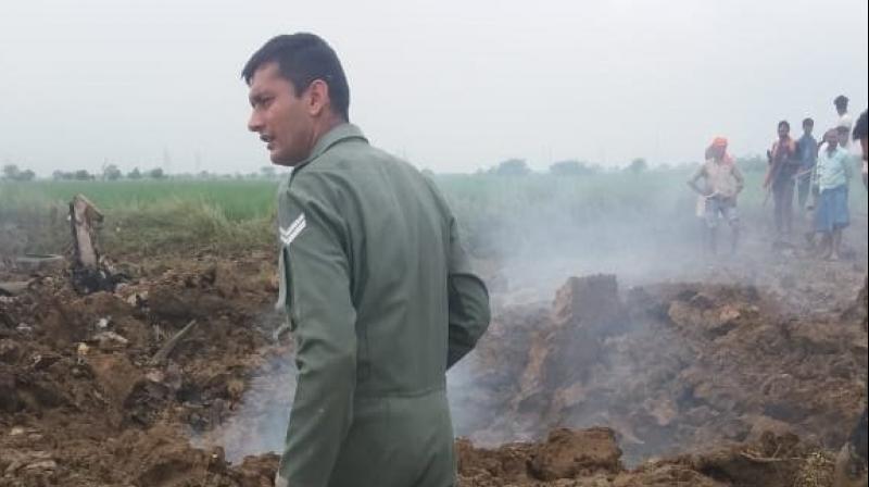 Both the pilots, including a Group Captain and a squadron leader were ejected safely, IAF said. (Photo: ANI) Both the pilots, including a Group Captain and a squadron leader were ejected safely, IAF said. (Photo: ANI)