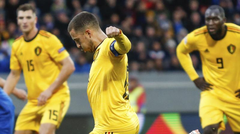 Courtois allowed Russia a soft equaliser after his error gifted a goal to Denis Cheryshev, but Belgium claimed a deserved victory when Youri Tielemans opened the scoring with his first international goal and Hazard added two more, one from the penalty spot. (Photo: AP) Courtois allowed Russia a soft equaliser after his error gifted a goal to Denis Cheryshev, but Belgium claimed a deserved victory when Youri Tielemans opened the scoring with his first international goal and Hazard added two more, one from the penalty spot. (Photo: AP)