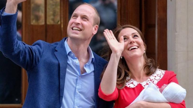 earing a red dress with a white collar, Middleton looked in good health after giving birth. (Photo: Twitter/KensingtonPalace) earing a red dress with a white collar, Middleton looked in good health after giving birth. (Photo: Twitter/KensingtonPalace)