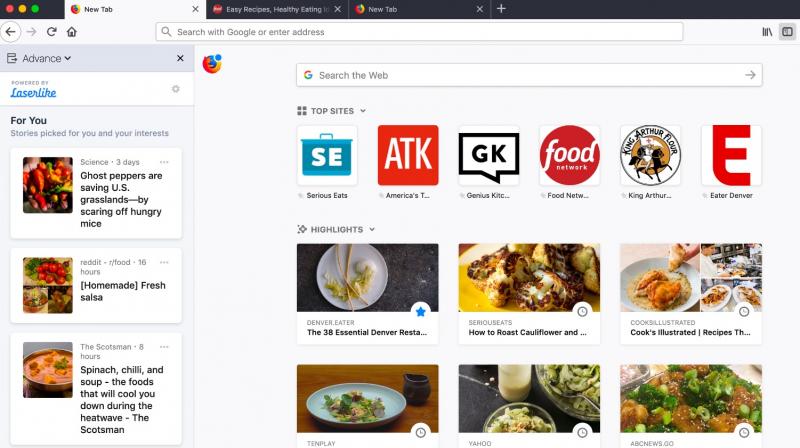 Mozilla says that if you have been looking for restaurants recently, the section will show recommendations related to eateries around you. Mozilla says that if you have been looking for restaurants recently, the section will show recommendations related to eateries around you.