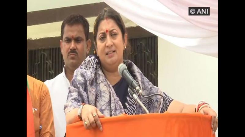 Union Minister and BJP candidate from Amethi Lok Sabha seat Smriti Irani on Sunday alleged that Sanjay Gandhi hospital where Congress president Rahul Gandhi and party general secretary Priyanka Gandhi are trustees refused to accept Ayushman card of a poor patient, a charge which was outrightly rejected by the hospital administration. (Photo: File) Union Minister and BJP candidate from Amethi Lok Sabha seat Smriti Irani on Sunday alleged that Sanjay Gandhi hospital where Congress president Rahul Gandhi and party general secretary Priyanka Gandhi are trustees refused to accept Ayushman card of a poor patient, a charge which was outrightly rejected by the hospital administration. (Photo: File)