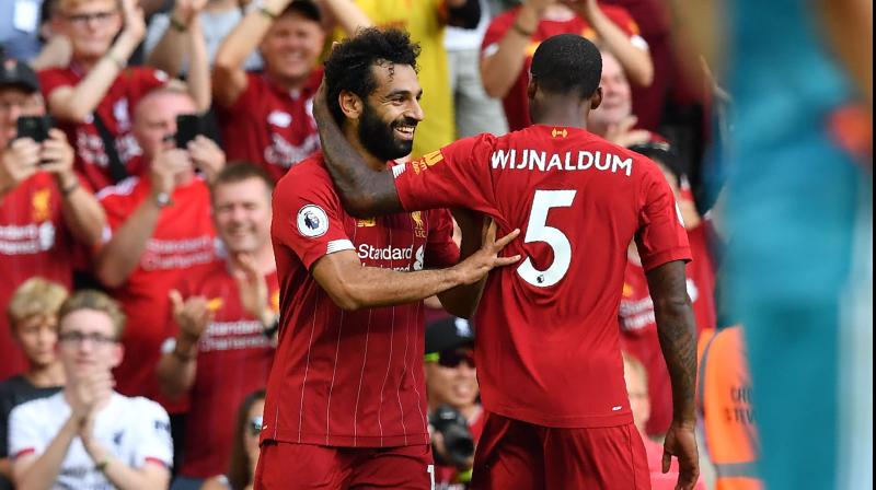 The European champions were in full cry at their Anfield fortress with two second-half goals from Salah. (Photo: AFP) The European champions were in full cry at their Anfield fortress with two second-half goals from Salah. (Photo: AFP)