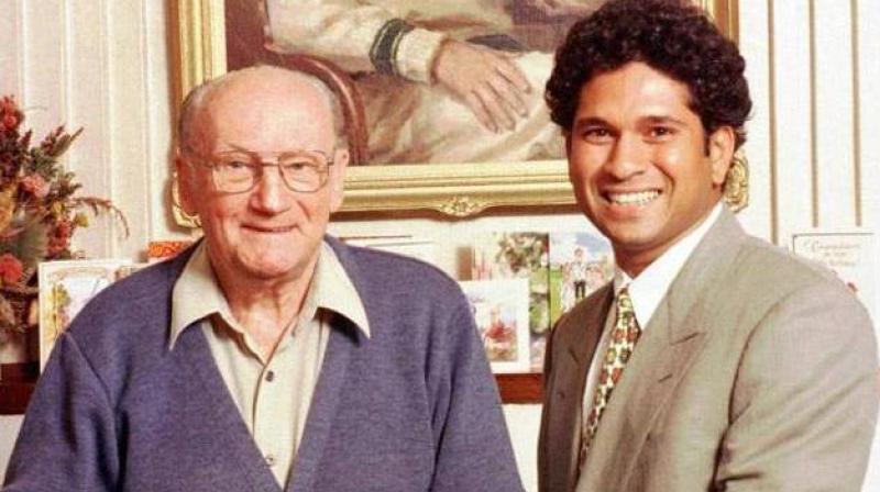 Sachin was invited by Bradman to his house along with Shane Warne during India’s tour of Australia in 1998-99. (Photo: Instagram) Sachin was invited by Bradman to his house along with Shane Warne during India’s tour of Australia in 1998-99. (Photo: Instagram)