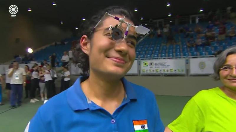 Yashaswini, a student of Economics, had also topped the qualifications by a mile, aggregating a score of 582. (Photo: Twitter/ OfficialNRAI) Yashaswini, a student of Economics, had also topped the qualifications by a mile, aggregating a score of 582. (Photo: Twitter/ OfficialNRAI)