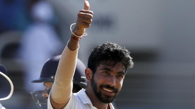 Bumrah dismissed Darren Dravo, Shamarh Brooks and Roston Chase in successive balls in the 9th over of the Windies innings. (Photo: AP) Bumrah dismissed Darren Dravo, Shamarh Brooks and Roston Chase in successive balls in the 9th over of the Windies innings. (Photo: AP)