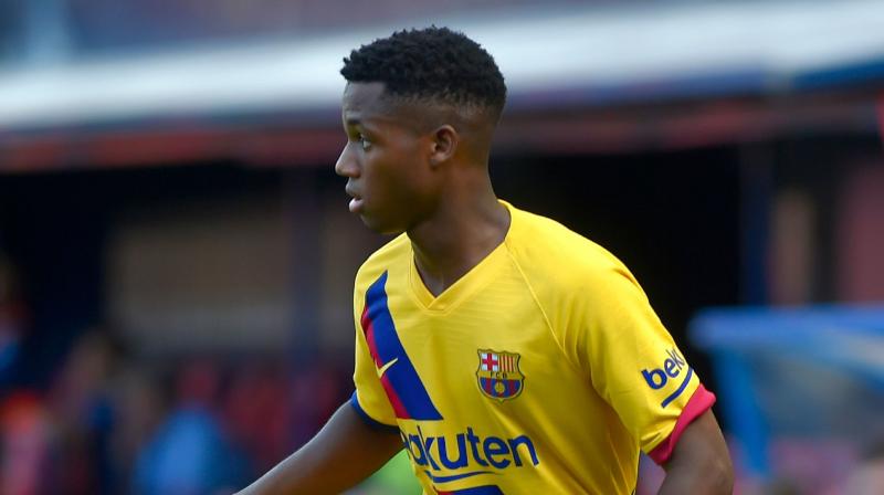Ansu Fati, who turns 17 on Oct. 31, replaced Bojan Krkic as the club’s youngest scorer in La Liga and is the third youngest player to score a goal in Spain’s top flight behind Fabrice Olinga and Iker Muniain. (Photo: AFP) Ansu Fati, who turns 17 on Oct. 31, replaced Bojan Krkic as the club’s youngest scorer in La Liga and is the third youngest player to score a goal in Spain’s top flight behind Fabrice Olinga and Iker Muniain. (Photo: AFP)