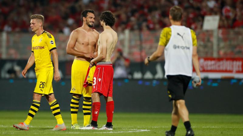 Borussia Dortmund's first loss of the season leaves them on six points in fifth place, three behind leaders RB Leipzig. (Photo: AFP) Borussia Dortmund's first loss of the season leaves them on six points in fifth place, three behind leaders RB Leipzig. (Photo: AFP)