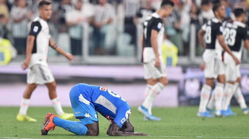 The game was lost in heartbreaking fashion when Koulibaly diverted Miralem Pjanic’s free-kick into his own net in the 92nd minute. (Photo: AP) The game was lost in heartbreaking fashion when Koulibaly diverted Miralem Pjanic’s free-kick into his own net in the 92nd minute. (Photo: AP)