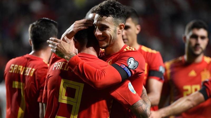 Rodrigo and Paco Alcacer both scored twice as Spain eased to a 4-0 victory over the Faroe Islands in Gijon on Sunday. (Photo: AFP) Rodrigo and Paco Alcacer both scored twice as Spain eased to a 4-0 victory over the Faroe Islands in Gijon on Sunday. (Photo: AFP)