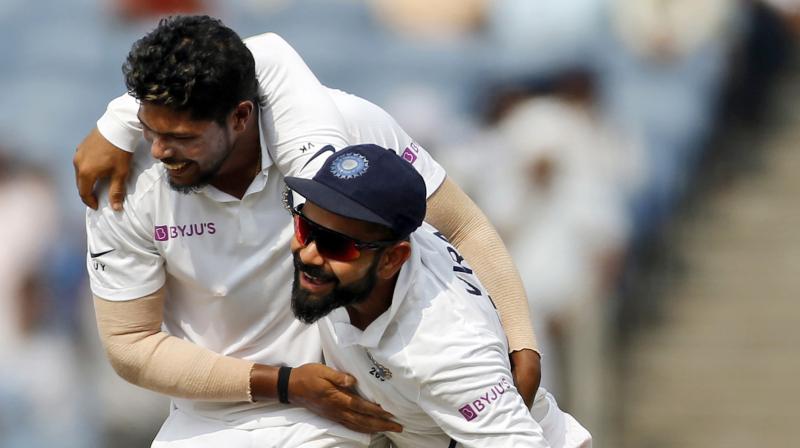 India scored a mammoth 601 for five in their first innings with skipper Virat Kohli leading the side with a majestic double hundred. (Photo: AP) India scored a mammoth 601 for five in their first innings with skipper Virat Kohli leading the side with a majestic double hundred. (Photo: AP)
