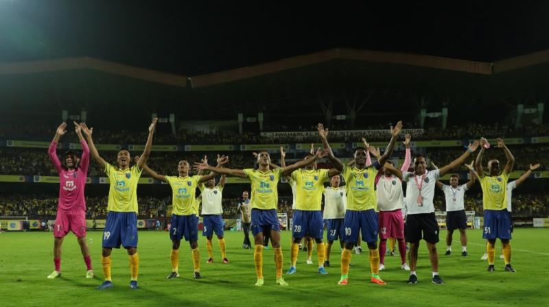 Nigerian striker Bartholomew Ogbeche struck a brace to help Kerala Blasters beat ATK 2-1 in the opening match of the Indian Super League season six. (Photo: Twitter/ Indian Super League) Nigerian striker Bartholomew Ogbeche struck a brace to help Kerala Blasters beat ATK 2-1 in the opening match of the Indian Super League season six. (Photo: Twitter/ Indian Super League)
