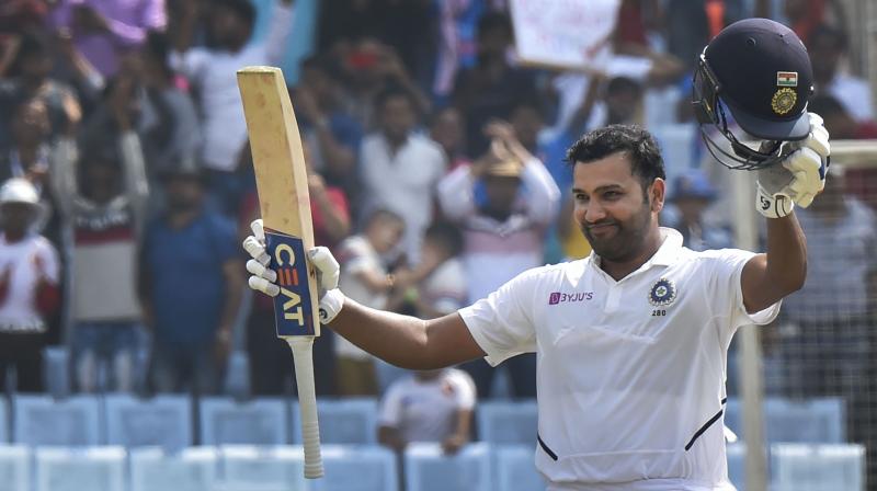 Rohit Sharma has amassed 529 runs from four innings thus becoming the only fifth Indian opener to score 500-plus runs in a Test series. (Photo :PTI) Rohit Sharma has amassed 529 runs from four innings thus becoming the only fifth Indian opener to score 500-plus runs in a Test series. (Photo :PTI)