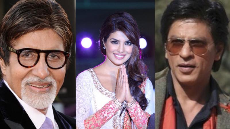Amitabh Bachchan, Priyanka Chopra and Shah Rukh Khan. Amitabh Bachchan, Priyanka Chopra and Shah Rukh Khan.