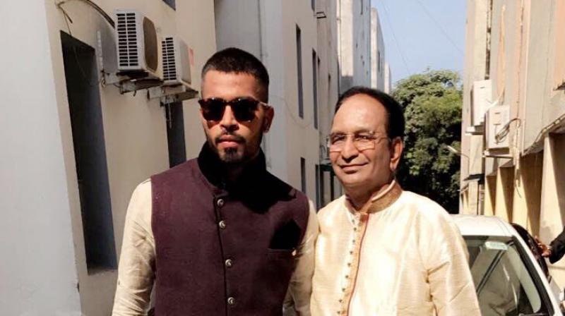 Hardik Pandya surprised his father with a car on Wednesday. (Photo: Twitter / Hardik Pandya) Hardik Pandya surprised his father with a car on Wednesday. (Photo: Twitter / Hardik Pandya)