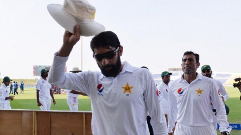 Pakistan give a fitting farewell to the retiring captain Misbah ul Haq and veteran Younis Khan. (Photo: AFP) Pakistan give a fitting farewell to the retiring captain Misbah ul Haq and veteran Younis Khan. (Photo: AFP)