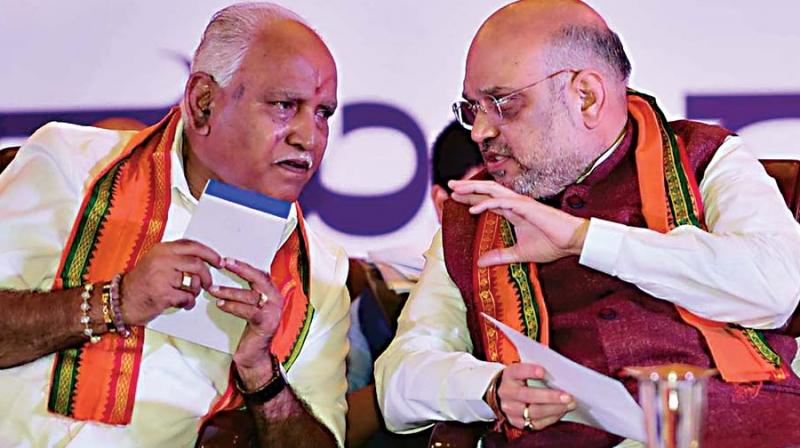 A file photo of BJP president Amit Shah and State unit chief B.S.Yeddyurappa A file photo of BJP president Amit Shah and State unit chief B.S.Yeddyurappa