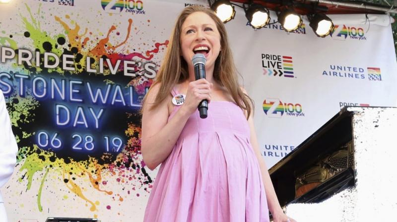 Chelsea revealed she and her hubby would be parents again in January on Twitter. (Photo: AP) Chelsea revealed she and her hubby would be parents again in January on Twitter. (Photo: AP)