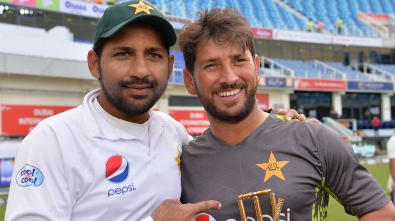Yasir's figures are the second best match return ever for Pakistan in Test cricket, bettered only by former captain and current prime minister Imran Khan who took 14-116 against Sri Lanka in Lahore in 1982. (Photo: AFP) Yasir's figures are the second best match return ever for Pakistan in Test cricket, bettered only by former captain and current prime minister Imran Khan who took 14-116 against Sri Lanka in Lahore in 1982. (Photo: AFP)