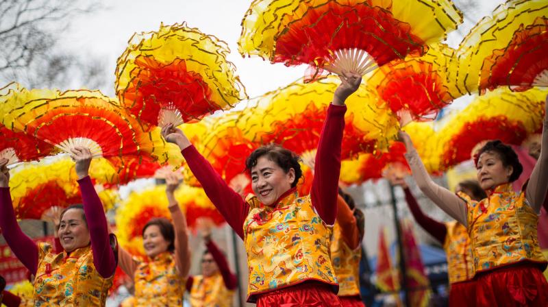 Dancers perform during a cultural festival to mark the first day of the Lunar New Year in Chinatown neighborhood in Manhattan, February 16, 2018 in New York City. (Photo: AFP) Dancers perform during a cultural festival to mark the first day of the Lunar New Year in Chinatown neighborhood in Manhattan, February 16, 2018 in New York City. (Photo: AFP)