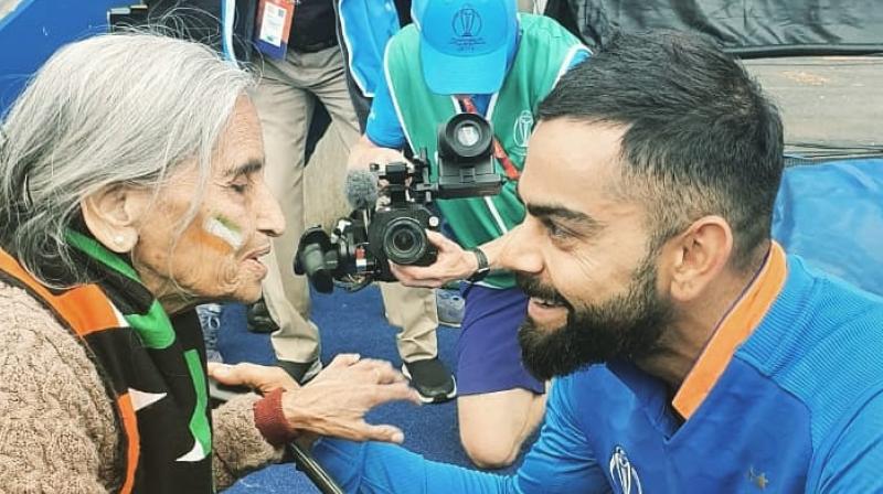 India captain Virat Kohli had promised Patel to provide her with the tickets of the remainder of the tournament. (Photo: Virat Kohli/Twitter) India captain Virat Kohli had promised Patel to provide her with the tickets of the remainder of the tournament. (Photo: Virat Kohli/Twitter)