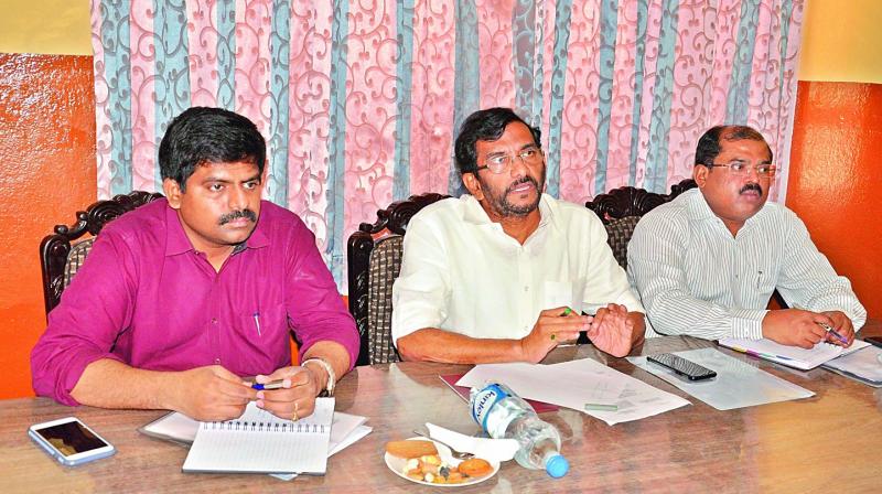 Agriculture minister Somireddy Chandramohan Reddy during a review on CSR funds at Nellore on Saturday. (Photo: DC) Agriculture minister Somireddy Chandramohan Reddy during a review on CSR funds at Nellore on Saturday. (Photo: DC)
