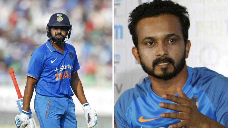 Rohit Sharma suffered a minor knee injury and has been advised rest while Kedar Jadhav is rested due to a stomach related ailment. (Photo: AP / PTI) Rohit Sharma suffered a minor knee injury and has been advised rest while Kedar Jadhav is rested due to a stomach related ailment. (Photo: AP / PTI)