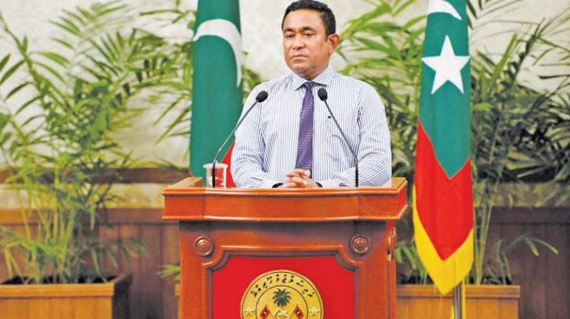 Maldivian President Abdulla Yameen has grown close to China and Saudi Arabia during his tenure, with both countries investing heavily in the tiny island nation. (Photo: AP) Maldivian President Abdulla Yameen has grown close to China and Saudi Arabia during his tenure, with both countries investing heavily in the tiny island nation. (Photo: AP)