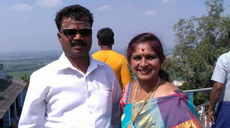BJP Corporator Rekha Kadiresh's husband was hacked to death at Bengaluru in Karnataka on Wednesday evening. (Photo: ANI) BJP Corporator Rekha Kadiresh's husband was hacked to death at Bengaluru in Karnataka on Wednesday evening. (Photo: ANI)