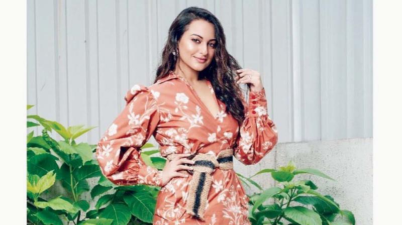 Sonakshi Sinha is resplendant in this peachy tea length dress Sonakshi Sinha is resplendant in this peachy tea length dress
