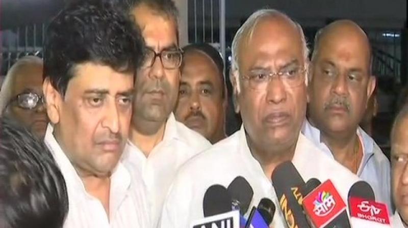 'Therefore, the question of the third front doesn't arise as far as I am concerned and my party is concerned,' said Kharge here. (Photo: ANI) 'Therefore, the question of the third front doesn't arise as far as I am concerned and my party is concerned,' said Kharge here. (Photo: ANI)