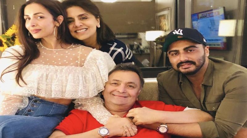 Malaika Arora, Arjun Kapoor spend time with Rishi Kapoor and Neetu Singh in NYC. (Photo: Twitter) Malaika Arora, Arjun Kapoor spend time with Rishi Kapoor and Neetu Singh in NYC. (Photo: Twitter)