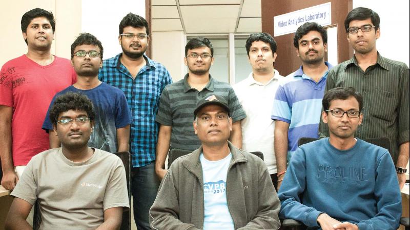 Prof. Venkatesh Babu along with his team from the Department of Computation and Data Sciences, Indian Institute of Sciences, Bengaluru. (Photo: DC) Prof. Venkatesh Babu along with his team from the Department of Computation and Data Sciences, Indian Institute of Sciences, Bengaluru. (Photo: DC)