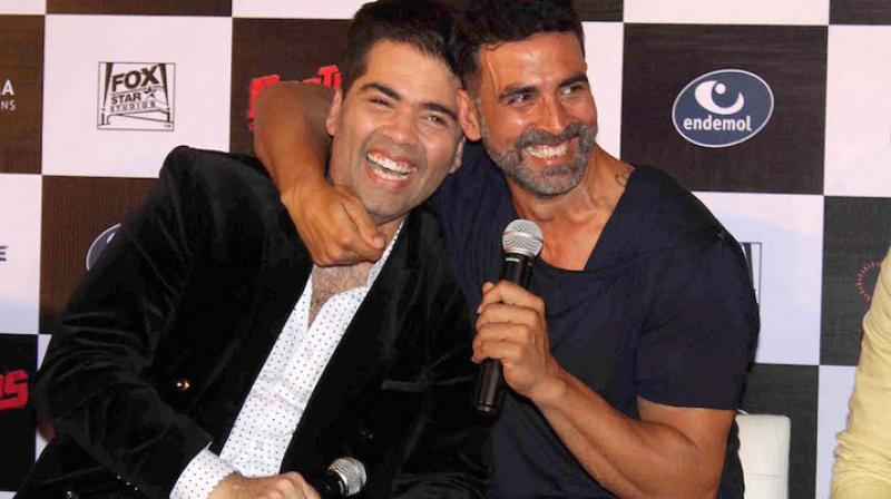 Karan Johar and Akshay Kumar. Karan Johar and Akshay Kumar.