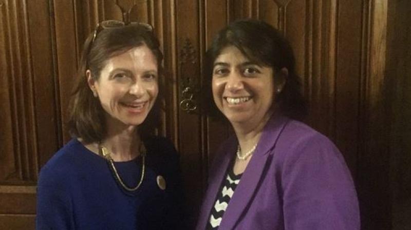 Indian-origin Labour MP Seema Malhotra (right). (Photo: Twitter/ Seema Malhotra) Indian-origin Labour MP Seema Malhotra (right). (Photo: Twitter/ Seema Malhotra)