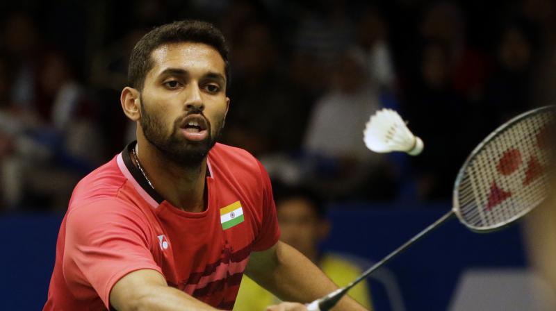 Locked 20-20 in the third set, Prannoy went for a smash with his opponent down on the floor but all he could do is send the shuttle to the net. (Photo: AFP) Locked 20-20 in the third set, Prannoy went for a smash with his opponent down on the floor but all he could do is send the shuttle to the net. (Photo: AFP)
