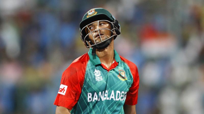 The incident involving Shakib took place after the second ball of the final over of the Bangladesh innings when he came to the edge of the boundary and asked his batsmen to come off the field. (Photo: AP): The incident involving Shakib took place after the second ball of the final over of the Bangladesh innings when he came to the edge of the boundary and asked his batsmen to come off the field. (Photo: AP):