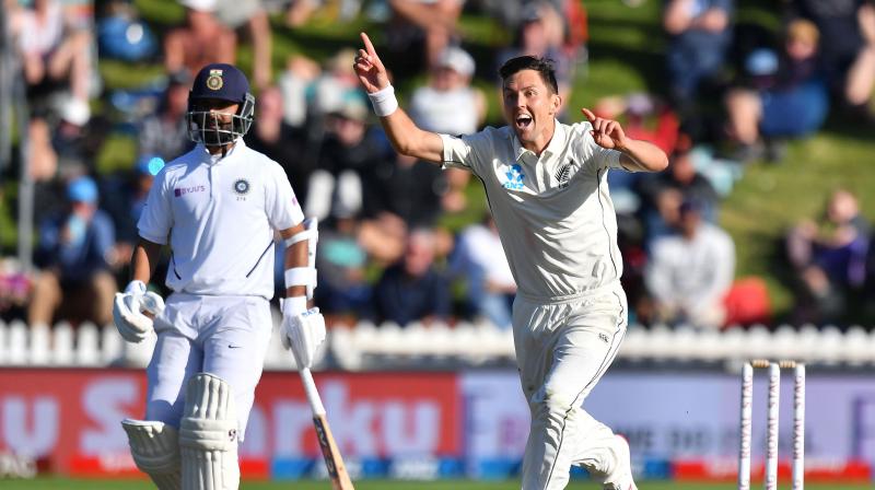 New Zealand coach Gary Stead felt his pace bowlers had never been more accurate than in their 10-wicket win over India in the first test in Wellington but he expected the visitors would be more competitive in the second match in Christchurch. Trent Boult produced stellar 5/96 performance, which totally the shattered the arrogant Virat Kohli side, to hand New Zealand an 1-0 lead in the two-match Test series. (Photo:AFP)