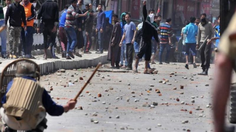 As many as 411 stone-pelting incidents have been reported in the Kashmir Valley from October 2016 to March 2017. (Photo: PTI) As many as 411 stone-pelting incidents have been reported in the Kashmir Valley from October 2016 to March 2017. (Photo: PTI)