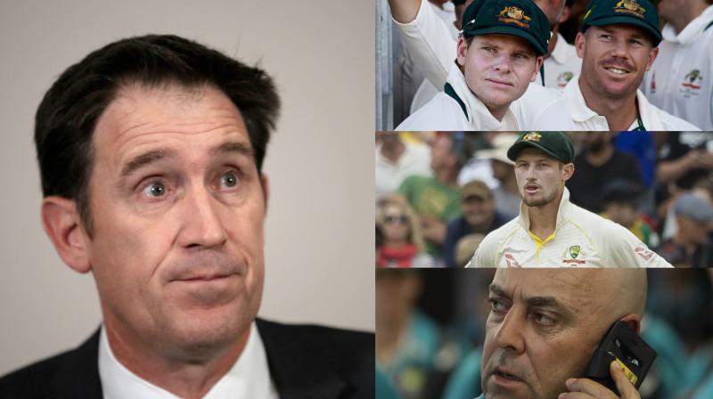 A review into a ball-tampering scandal has condemned an "arrogant" and "controlling" culture at Cricket Australia that led to players cheating in pursuit of victory. (Photo: AFP / AP) A review into a ball-tampering scandal has condemned an "arrogant" and "controlling" culture at Cricket Australia that led to players cheating in pursuit of victory. (Photo: AFP / AP)