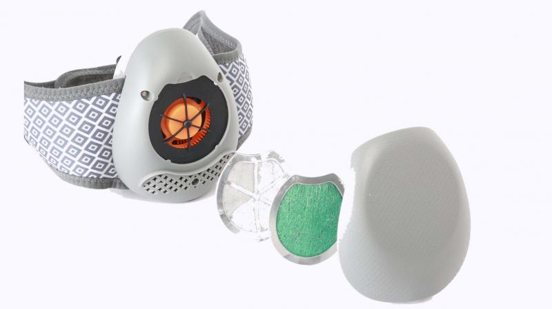 The Prana motion air mask is claimed to have been built of more than 30 parts equipped with anti-microbial and anti-allergy qualities. The Prana motion air mask is claimed to have been built of more than 30 parts equipped with anti-microbial and anti-allergy qualities.