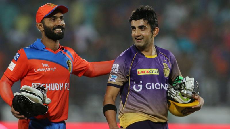"Scoreline doesn't justify the nature of the track and 183 was touch above par but credit to Gautam Gambhir and Chris Lynn," said Dinesh Karthik at the post-match press conference. (Photo: BCCI) "Scoreline doesn't justify the nature of the track and 183 was touch above par but credit to Gautam Gambhir and Chris Lynn," said Dinesh Karthik at the post-match press conference. (Photo: BCCI)