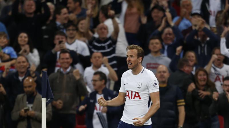 Harry Kane celerates after scoring the important goal against Newcastle United. (Photo: AFP)) Harry Kane celerates after scoring the important goal against Newcastle United. (Photo: AFP))