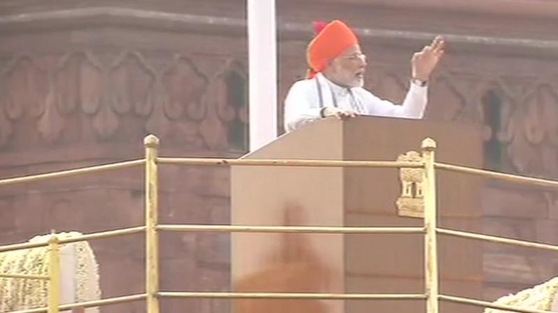 Prime Minister Narendra Modi address the nation on the 72nd Independence Day. (Photo: Twitter | ANI) Prime Minister Narendra Modi address the nation on the 72nd Independence Day. (Photo: Twitter | ANI)